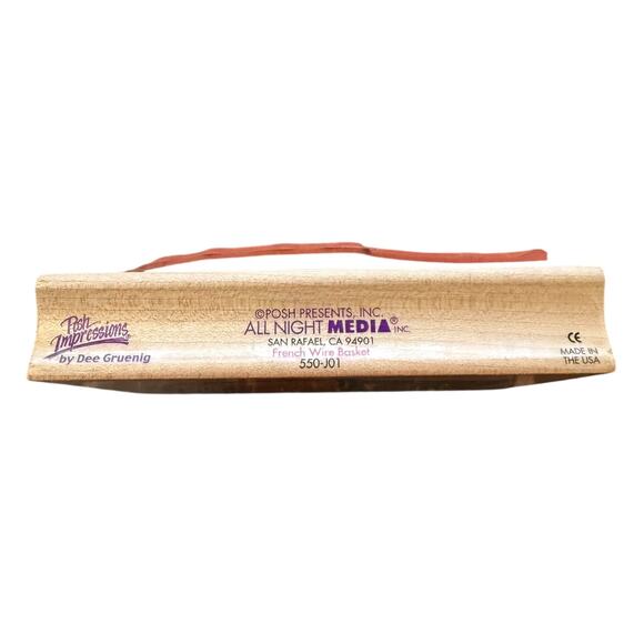 All Night Media Posh Impressions French Wire Basket 550-J01 Rubber Stamp - Picture 2 of 3